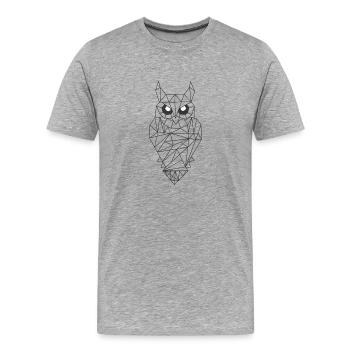 GEOMATRIC SHAPE 2 - Männer Premium Bio T-Shirt - Grau meliert - Vorne - Damien (186cm)