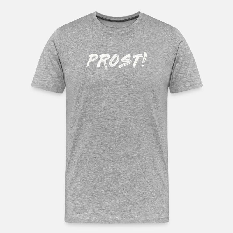 Prost - Männer Premium Bio T-Shirt - Grau meliert