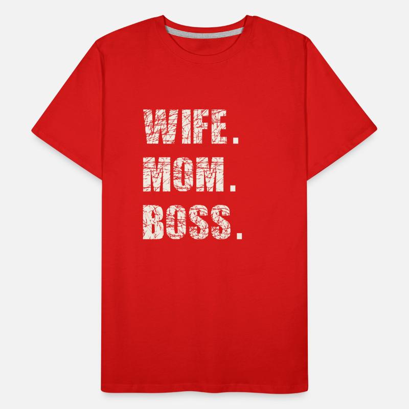 Ehefrau Mutter Chef Männer Premium Bio T-Shirt