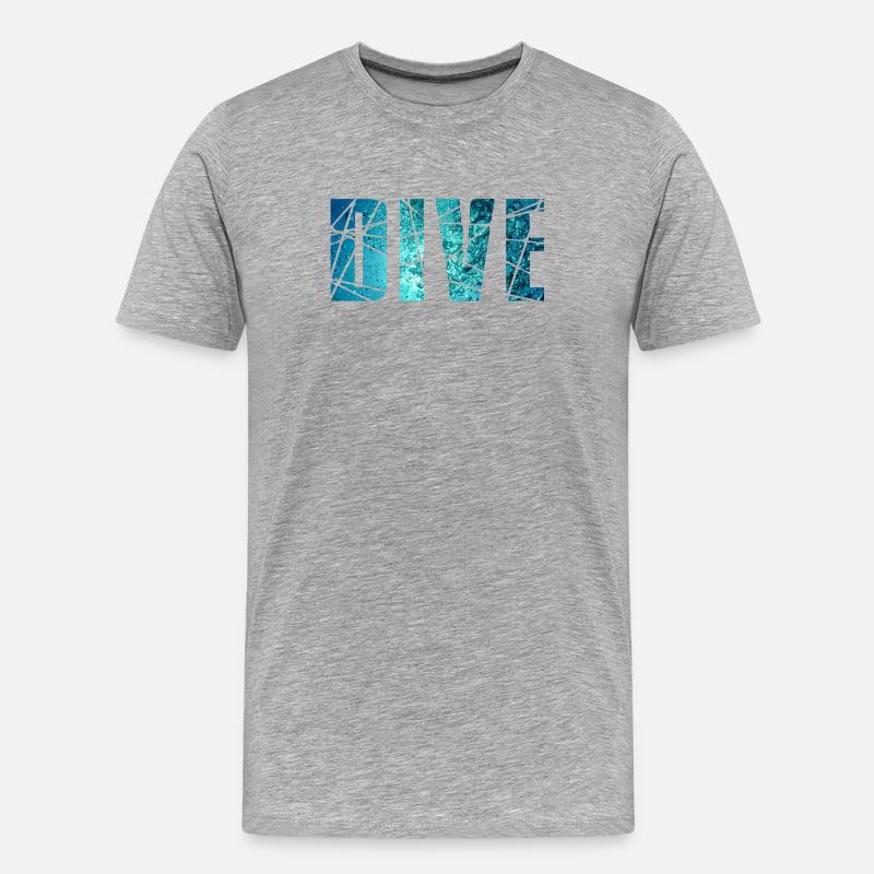 DIVE - Männer Premium Bio T-Shirt - Grau meliert