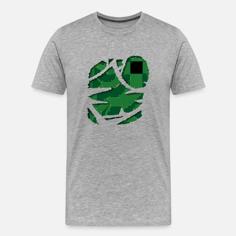 Stromkreis / Strom / Schaltplan / Technik Shirt - Männer Premium Bio T-Shirt - Grau meliert