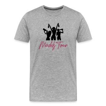 maedels tour - Männer Premium Bio T-Shirt - Grau meliert - Vorne - Damien (186cm)