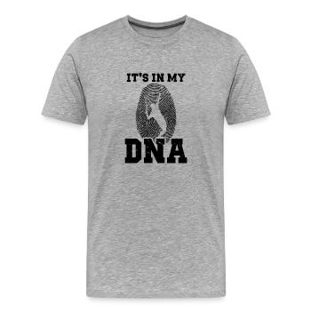 Tennis DNA | Joueurs équipe entraîneur Sport Cadeaux - T-shirt bio Premium Homme - gris chiné - Devant - Damien (186cm)