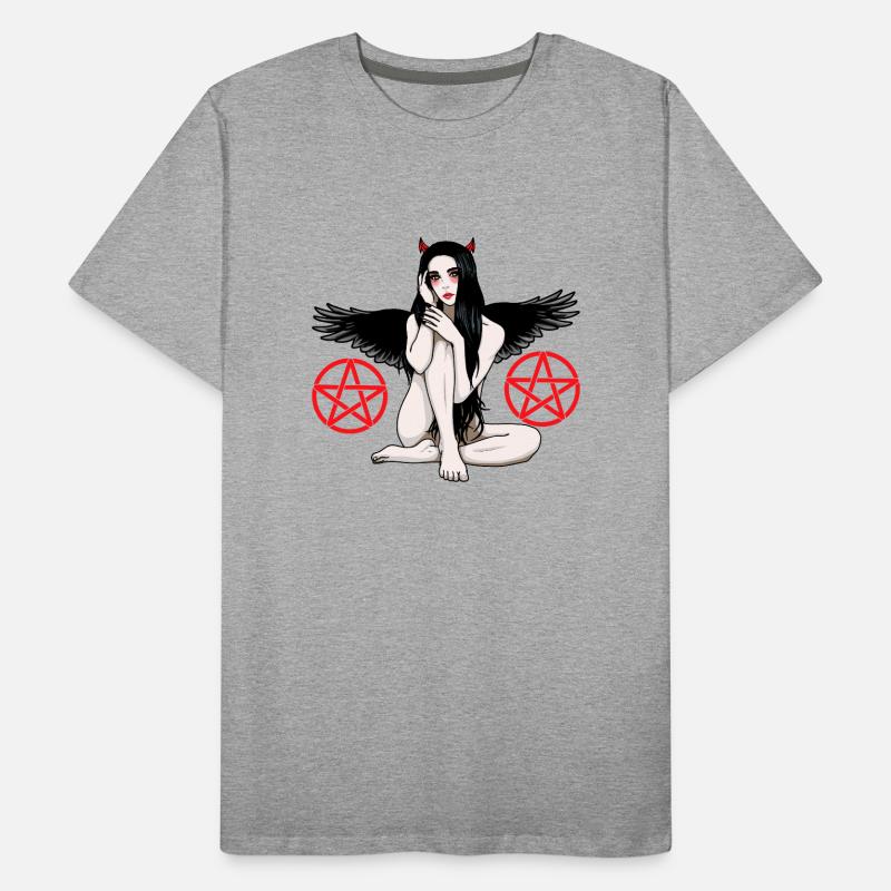 Satan Devil Pentagram Devil Demon Hell Men's Premium Organic T-Shirt
