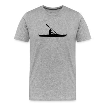 Rowing Kayak Sport Canoeing Canoeing Canoe Kayak F - Men's Premium Organic T-Shirt - heather grey - Front - Damien (186cm)