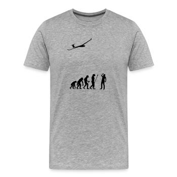 Planeur aviation planeurs planeurs planeurs - T-shirt bio Premium Homme - gris chiné - Devant - Damien (186cm)