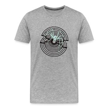 Spinne Fantasy Spinnennetz Haustiere Kinder cool - Männer Premium Bio T-Shirt - Grau meliert - Vorne - Damien (186cm)
