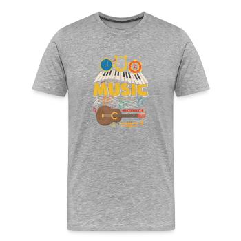 Gift musical musical instruments - Men's Premium Organic T-Shirt - heather grey - Front - Damien (186cm)