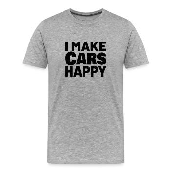 Mobile Auto Detailing Auto Detailing Auto Detailer - T-shirt bio Premium Homme - gris chiné - Devant - Damien (186cm)