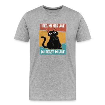Je m'inscris sur la conception des chats avec un c - T-shirt bio Premium Homme - gris chiné - Devant - Damien (186cm)