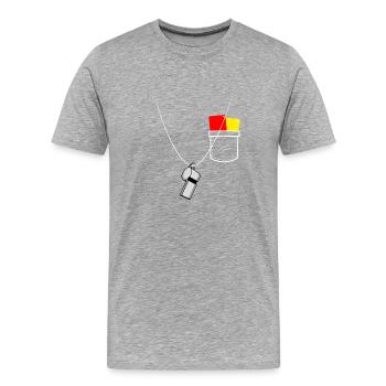 Arbitre Uniforme Refree - T-shirt bio Premium Homme - gris chiné - Devant - Damien (186cm)