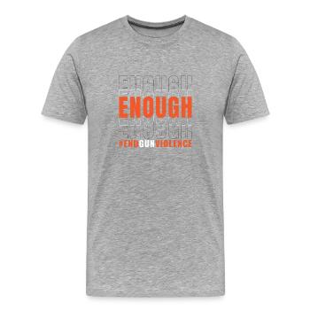 Assez de violence armée - T-shirt bio Premium Homme - gris chiné - Devant - Damien (186cm)