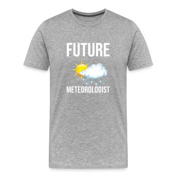 Zukünftiger Meteorologe - Männer Premium Bio T-Shirt - Grau meliert - Vorne - Damien (186cm)