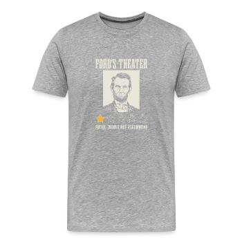Theater Terrible ne recommanderait pas - T-shirt bio Premium Homme - gris chiné - Devant - Damien (186cm)