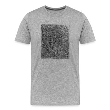 maya tafel noir - T-shirt bio Premium Homme - gris chiné - Devant - Damien (186cm)