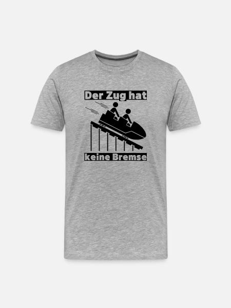 Der Zug hat keine Bremse Mallorca 2022 Party Malle - Männer Premium Bio T-Shirt - Grau meliert