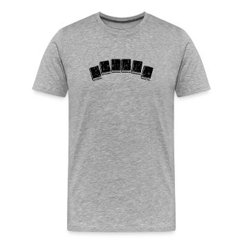 Read book books - Men's Premium Organic T-Shirt - heather grey - Front - Damien (186cm)