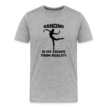 Ballet Gift Dancer Ballerina Dance Class Dance - Men's Premium Organic T-Shirt - heather grey - Front - Damien (186cm)