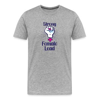 Féministe Féminisme Acteur Théâtre Drame Enseignant - T-shirt bio Premium Homme - gris chiné - Devant - Damien (186cm)