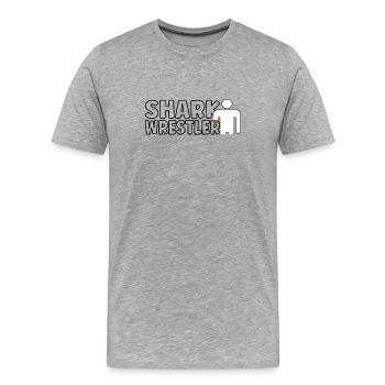 Amputation de l’amputation du bras de la main requise - T-shirt bio Premium Homme - gris chiné - Devant - Damien (186cm)