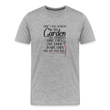 Gardening Plants Gardener Plantation Nature Gift - Men's Premium Organic T-Shirt - heather grey - Front - Damien (186cm)