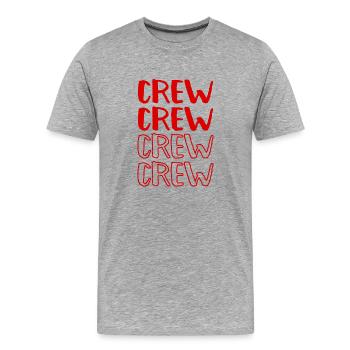 Équipage - T-shirt bio Premium Homme - gris chiné - Devant - Damien (186cm)
