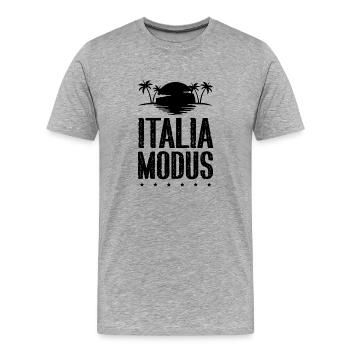 Italia Modus - Männer Premium Bio T-Shirt - Grau meliert - Vorne - Damien (186cm)