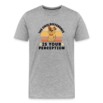 SAUVETAGE DE CHIEN DROITS DES ANIMAUX SAUVETAGE ADOPTION DE CHIENS DE SAUVETAGE - T-shirt bio Premium Homme - gris chiné - Devant - Damien (186cm)