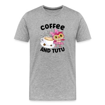 Ballet Ballerine Danse Danse Danse Ballet Cadeau - T-shirt bio Premium Homme - gris chiné - Devant - Damien (186cm)