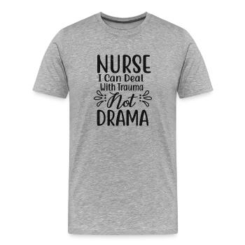 Infirmière Infirmière Infirmière Clinique Paramédicale - T-shirt bio Premium Homme - gris chiné - Devant - Damien (186cm)
