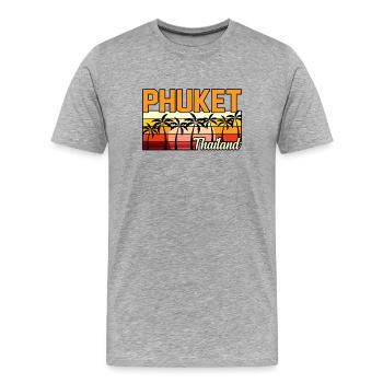 Thaïlande - T-shirt bio Premium Homme - gris chiné - Devant - Damien (186cm)