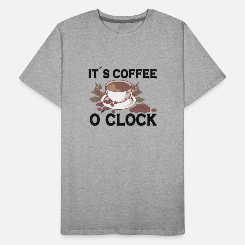 Coffee Lover Caffeine Molecule Java Latte Espresso Männer Premium Bio T-Shirt