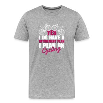 fahrrad spruch - Männer Premium Bio T-Shirt - Grau meliert - Vorne - Damien (186cm)