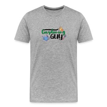 Gardening Plants Gardener Plantation Nature Gift - Men's Premium Organic T-Shirt - heather grey - Front - Damien (186cm)