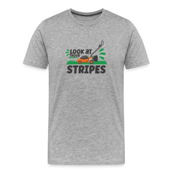 Garden Plants Gardener Lawn Mowing Leaf Blowers - Men's Premium Organic T-Shirt - heather grey - Front - Damien (186cm)