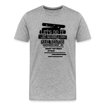 heart present idea happy birthday present - Men's Premium Organic T-Shirt - heather grey - Front - Damien (186cm)