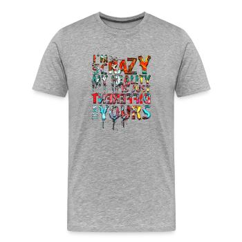 la sagesse cite le texte de Bouddha paroles de vie de sagesse - T-shirt bio Premium Homme - gris chiné - Devant - Damien (186cm)