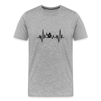 Chefs d’orchestre Cadeau Chef d’orchestre Direction musicale - T-shirt bio Premium Homme - gris chiné - Devant - Damien (186cm)