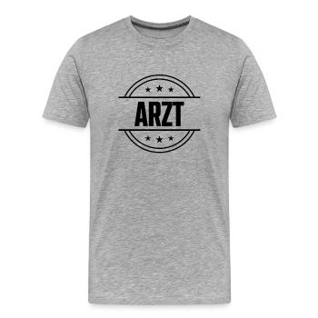 Arzt Beruf - Männer Premium Bio T-Shirt - Grau meliert - Vorne - Damien (186cm)