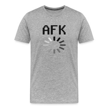 Afk Gamer lustiger Spruch Nerd Zocker Zocken - T-shirt bio Premium Homme - gris chiné - Devant - Damien (186cm)