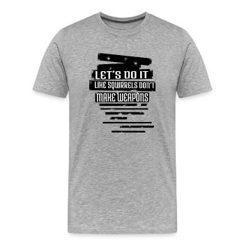 birthday present peace sign present gift idea - Men's Premium Organic T-Shirt - heather grey - Front - Damien (186cm)