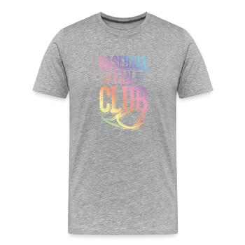 Baseball Fan Club - T-shirt bio Premium Homme - gris chiné - Devant - Damien (186cm)