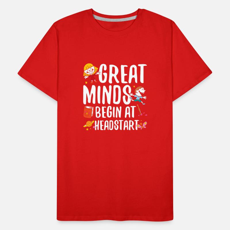 Great minds start at Headstart Men's Premium Organic T-Shirt
