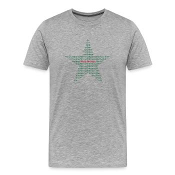 Joyeux Noël, Étoile, Étoile - T-shirt bio Premium Homme - gris chiné - Devant - Damien (186cm)