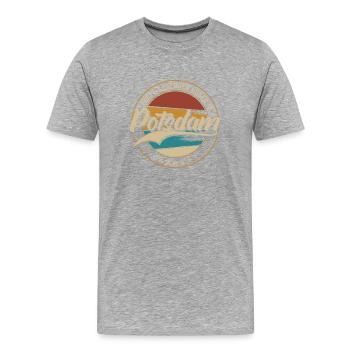 Potsdam Echte Legenden leben in Potsdamer - Männer Premium Bio T-Shirt - Grau meliert - Vorne - Damien (186cm)