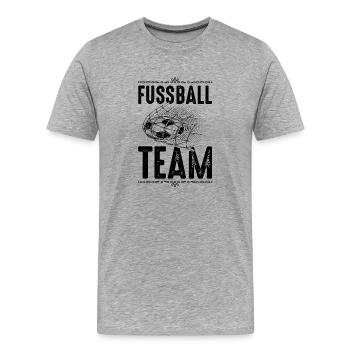 Football Team - Men's Premium Organic T-Shirt - heather grey - Front - Damien (186cm)