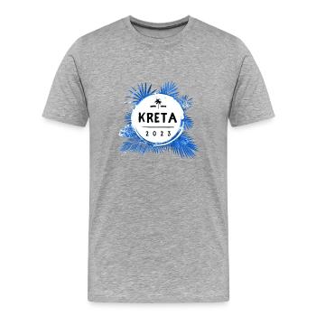 Crete 2023 Colorful - Men's Premium Organic T-Shirt - heather grey - Front - Damien (186cm)