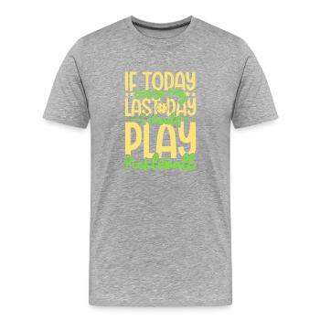Pickleball Player Pickleball Paddle Pickleball - Männer Premium Bio T-Shirt - Grau meliert - Vorne - Damien (186cm)