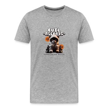 CONQUÉRIR L’ESPACE pour l’Enfer - T-shirt bio Premium Homme - gris chiné - Devant - Damien (186cm)