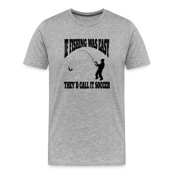 Fishing Fishing Fishing Fishing Fishing Hooks - Men's Premium Organic T-Shirt - heather grey - Front - Damien (186cm)